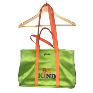 The Phluid Project Be Kind Tote Bag Overnight Green NWT